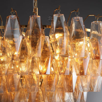 Golden Banana Tiered Round Chandelier 37"/47"/ 61"