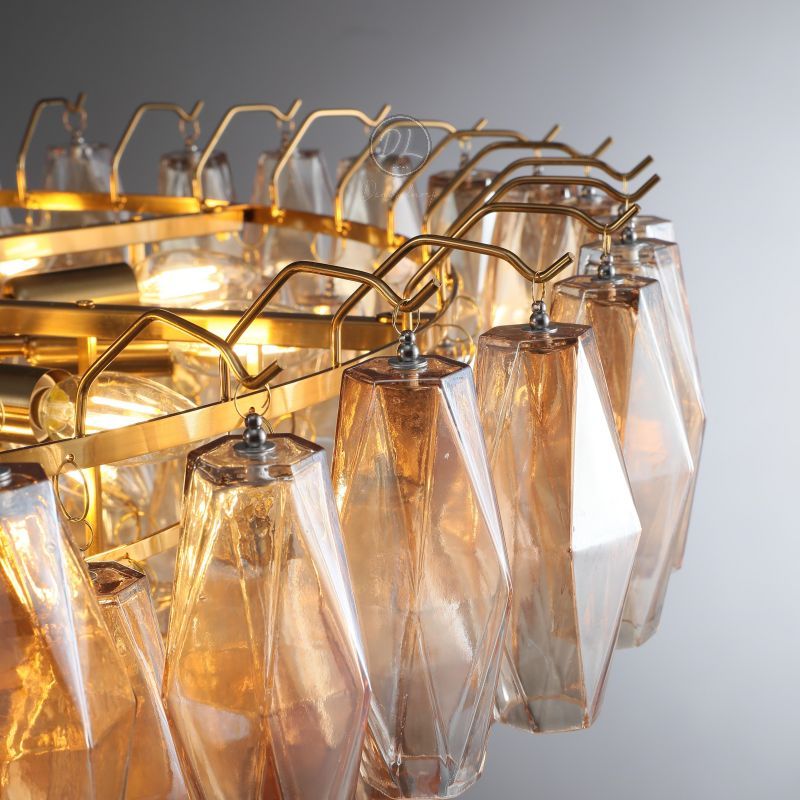 Golden Banana Tiered Round Chandelier 37"/47"/ 61"