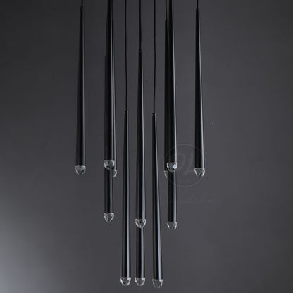 Twilight- Stylish modern art vertebrae tube shape crystal Round Chandelier 18"/24"/30"/48"