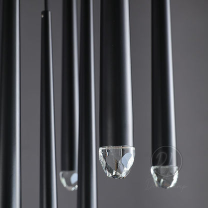 Twilight- Stylish modern art vertebrae tube shape crystal Round Chandelier 18"/24"/30"/48"