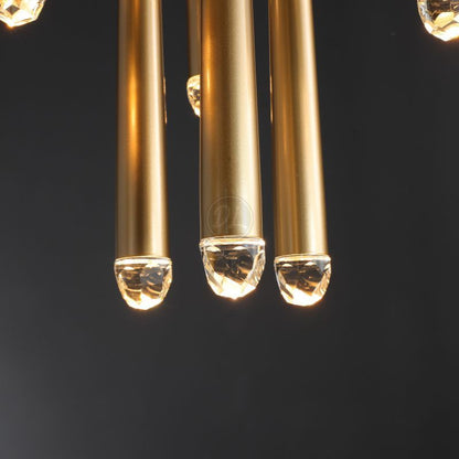 Twilight- Stylish modern art vertebrae tube shape crystal Round Chandelier 18"/24"/30"/48"