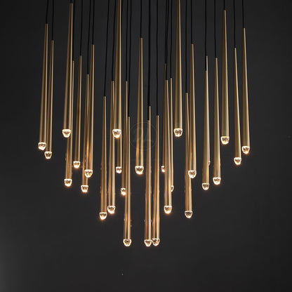 Twilight- Stylish modern art vertebrae tube shape crystal Round Chandelier 18"/24"/30"/48"
