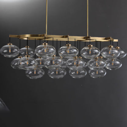 Veil- Ultra-modernist Clear Glass Round Chandelier 36"