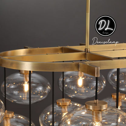 Veil- Ultra-modernist Clear Glass Round Chandelier 36"