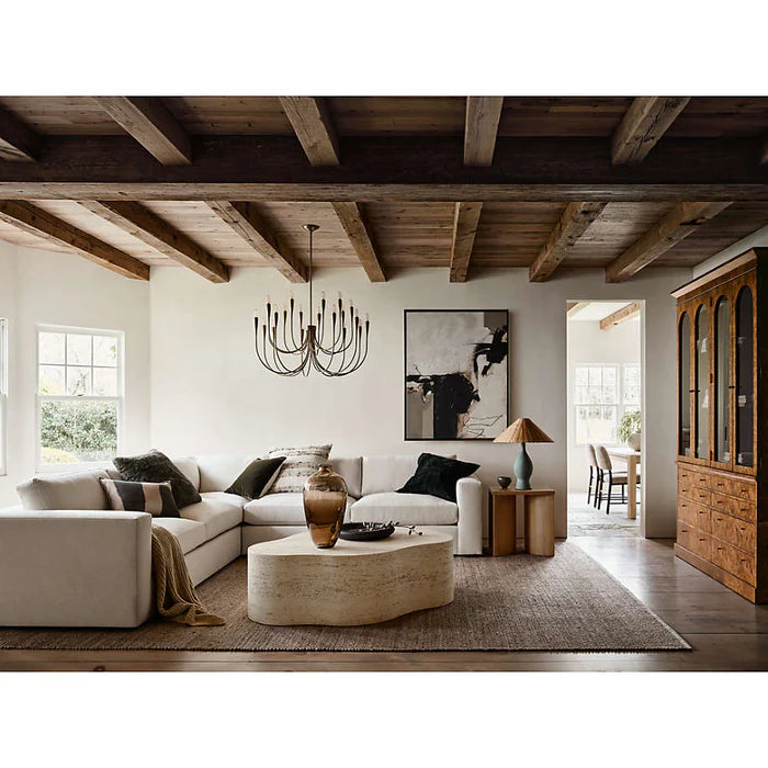 Lione Large Brass Candelabra Chandelier Light