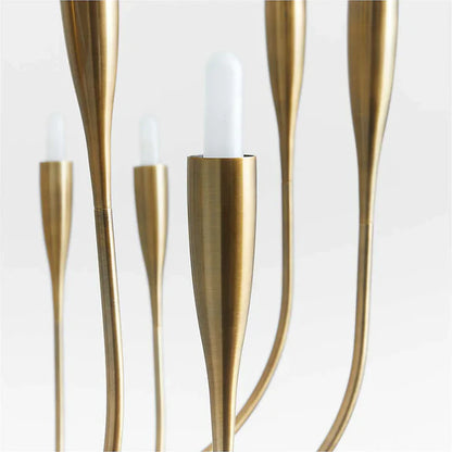 Lione Large Brass Candelabra Chandelier Light