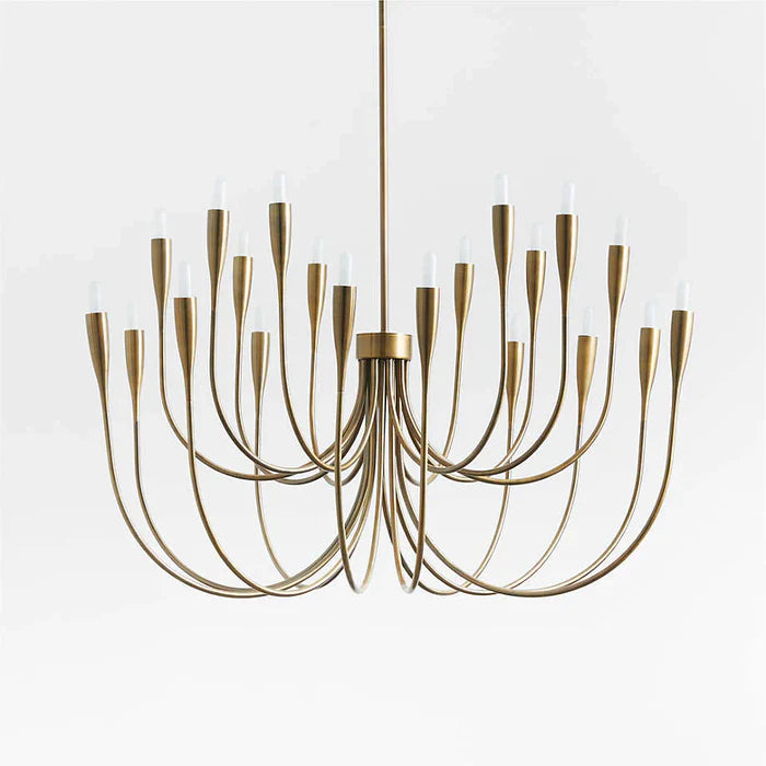 Lione Large Brass Candelabra Chandelier Light