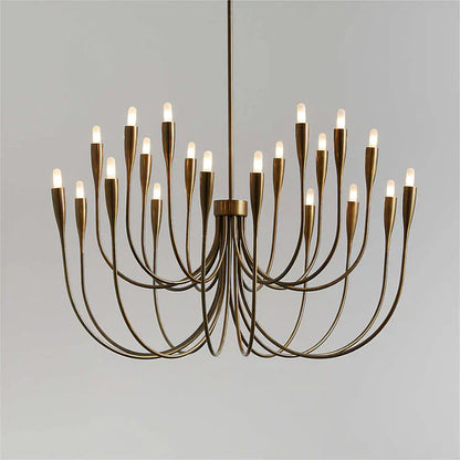 Lione Large Brass Candelabra Chandelier Light