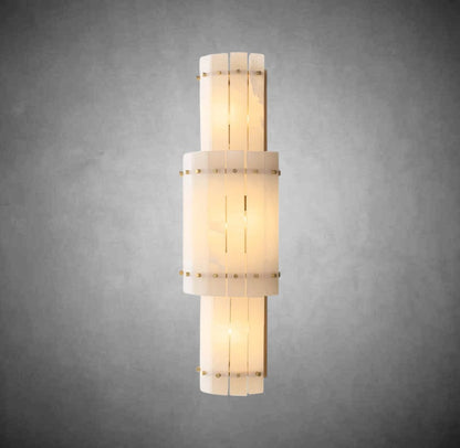Marcus Alabaster Grand Round Sconce