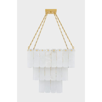 Ruby Alabaster Square Moissanite Chandelier 20'' 26''