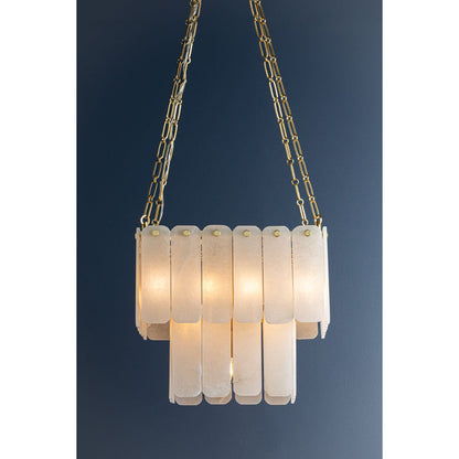 Ruby Alabaster Square Moissanite Chandelier 20'' 26''