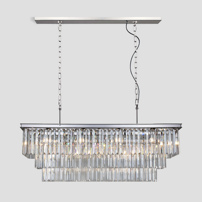 Denise Rhea Crystal Rectangular Chandelier 40" 49" 61" 71"