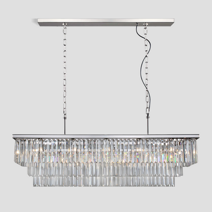 Denise Rhea Crystal Rectangular Chandelier 40" 49" 61" 71"