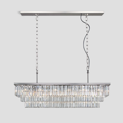 Denise Rhea Crystal Rectangular Chandelier 40" 49" 61" 71"