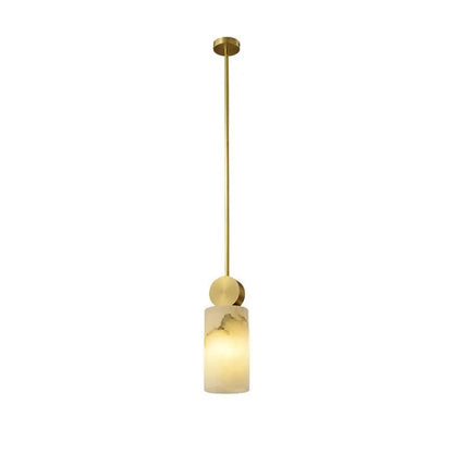 Alabaster Mini Pendant lights For Bedroom 3.94"D*9.45"H Cylindrical   Pendant [product_tags] Fabtiko