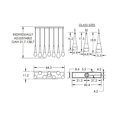 Denno LED Linear Chandelier