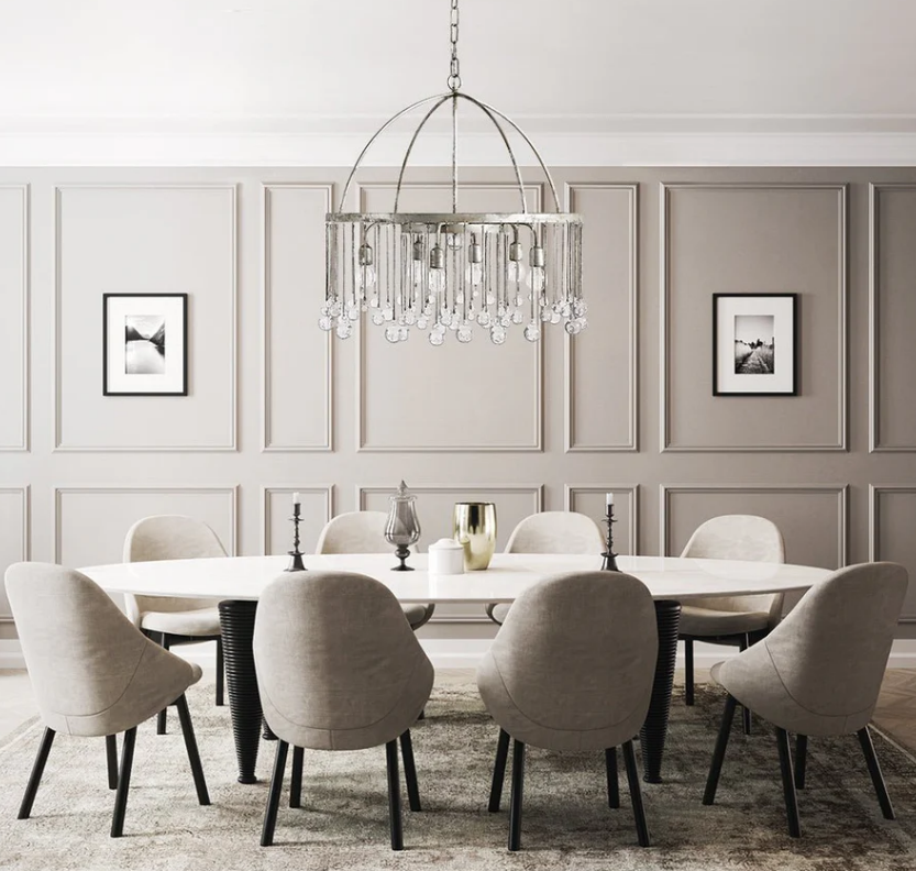 Aubrey Crystal Ball 2 Tier Chandelier