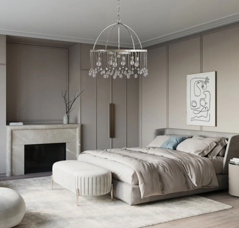 Aubrey Crystal Ball 2 Tier Chandelier