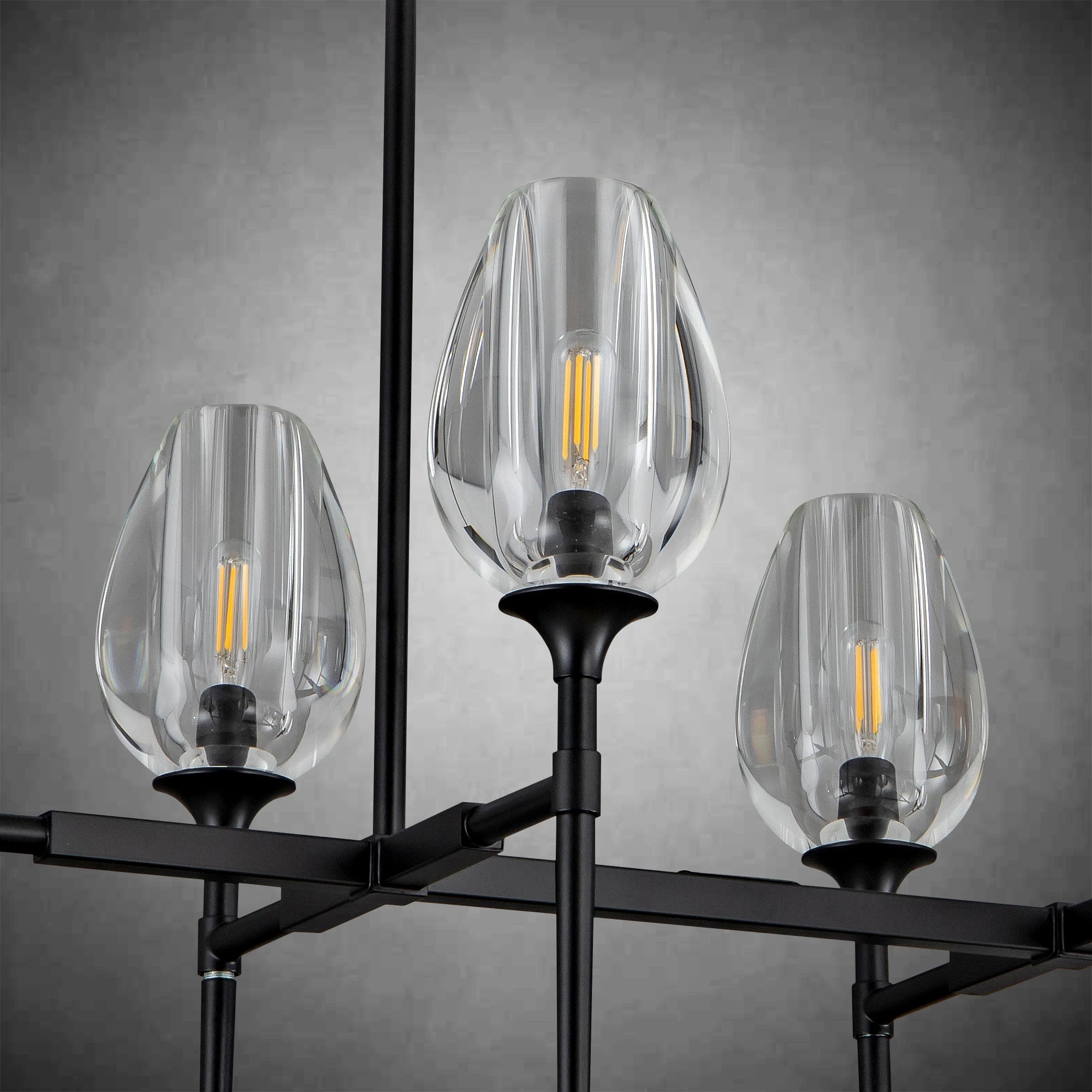 Modern Tulip Linear Chandelier for Dining Room and Bedroom