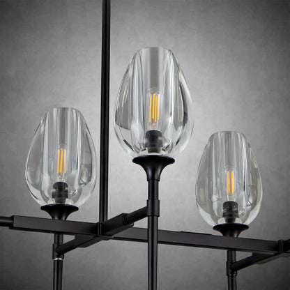 Modern Tulip Linear Chandelier for Dining Room and Bedroom