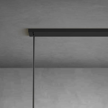 Modern Linear Chandelier with Clear Glass Cylinder Lights for Dining Room