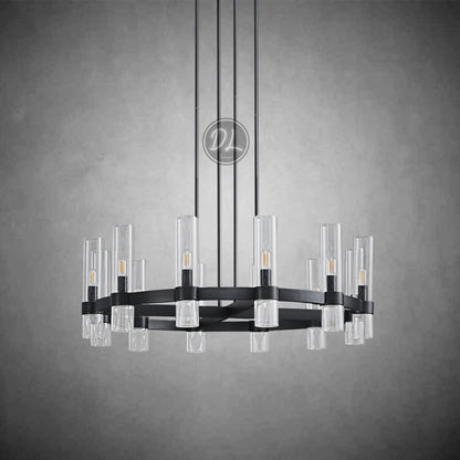 Crystalline Round Chandelier For Art Blown Glass 36"/48/60"/72"