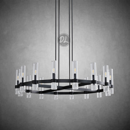 Crystalline Round Chandelier For Art Blown Glass 36"/48/60"/72"