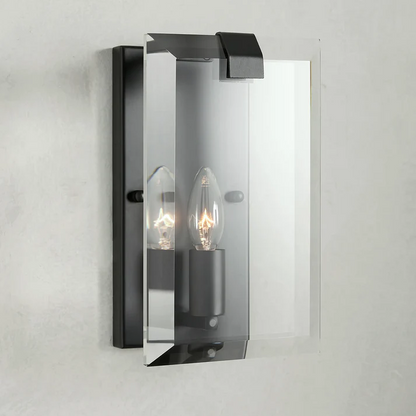 Amaya Designer Glass Crystal and Metal Wall Sconce Light