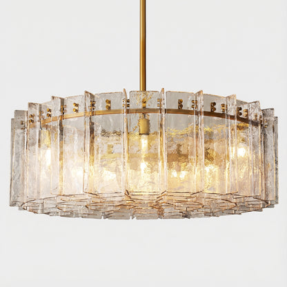 Denise Lattice Round Glass Chandelier
