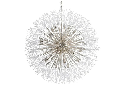 Elegant Dandelion Crystal Round Chandelier in Brass and Silver Finishes