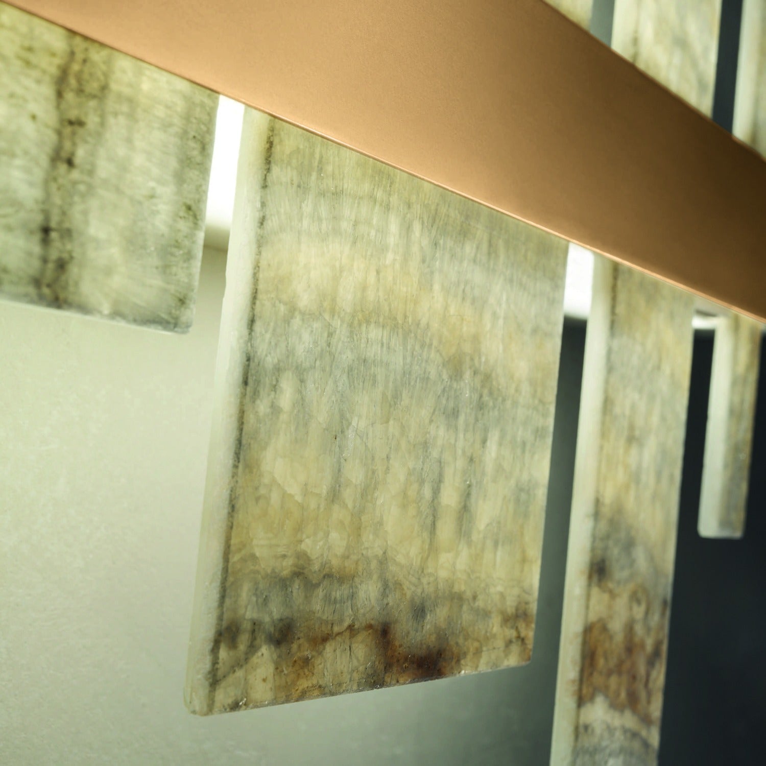 Nora Onyx Straight Modern Brass Chandeliers [4 Sizes] - Masiero