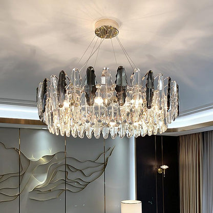 Denise Bobon Post-Modern Crystal Chandelier