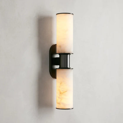 Harlin Modern Alabaster 2-Light Wall Sconce with Arched Details