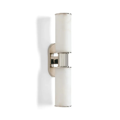 Harlin Modern Alabaster 2-Light Wall Sconce with Arched Details