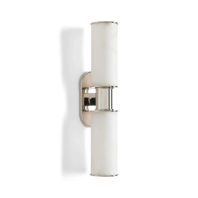 Harlin Modern Alabaster 2-Light Wall Sconce with Arched Details