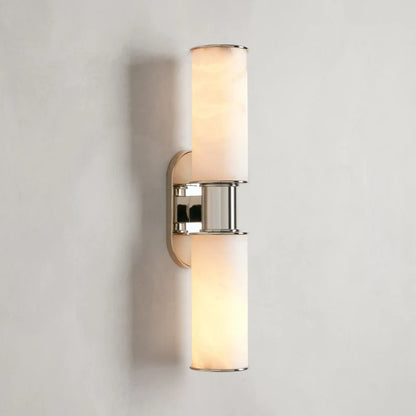 Harlin Modern Alabaster 2-Light Wall Sconce with Arched Details