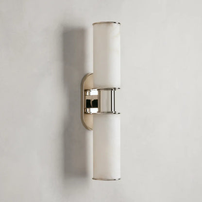 Harlin Modern Alabaster 2-Light Wall Sconce with Arched Details