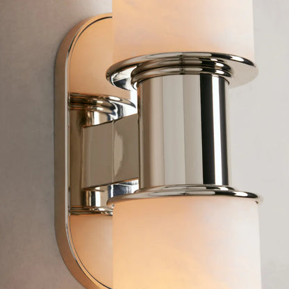 Harlin Modern Alabaster 2-Light Wall Sconce with Arched Details