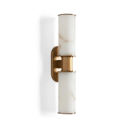 Harlin Modern Alabaster 2-Light Wall Sconce with Arched Details