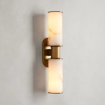 Harlin Modern Alabaster 2-Light Wall Sconce with Arched Details