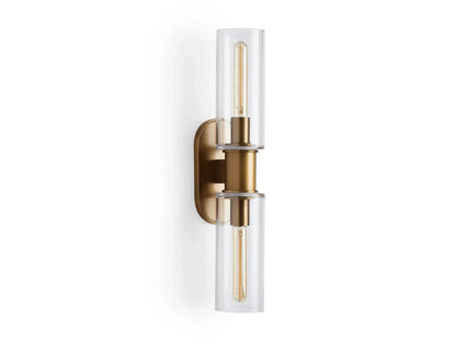 Harlin Modern 2-Light Wall Sconce with Clear Glass Cloche