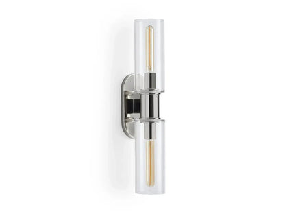 Harlin Modern 2-Light Wall Sconce with Clear Glass Cloche