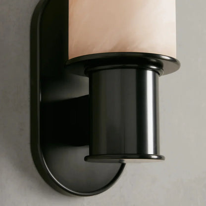 Harlin Modern Alabaster Stone Wall Sconce with Premium Metal Finishes