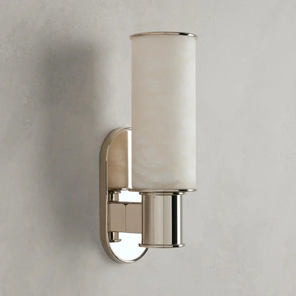 Harlin Modern Alabaster Stone Wall Sconce with Premium Metal Finishes