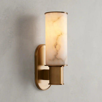 Harlin Modern Alabaster Stone Wall Sconce with Premium Metal Finishes