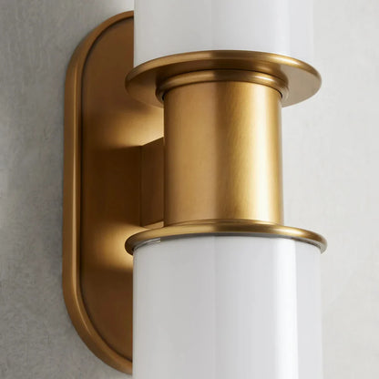 Harlin Modern Milk Glass 2-Light Wall Sconce with Dimmable Bulbs