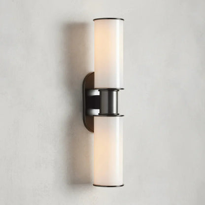 Harlin Modern Milk Glass 2-Light Wall Sconce with Dimmable Bulbs