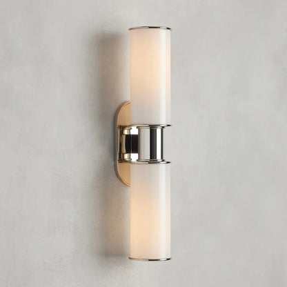 Harlin Modern Milk Glass 2-Light Wall Sconce with Dimmable Bulbs