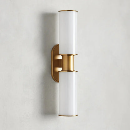 Harlin Modern Milk Glass 2-Light Wall Sconce with Dimmable Bulbs