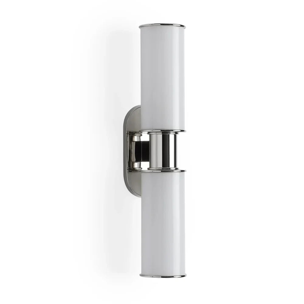 Harlin Modern Milk Glass 2-Light Wall Sconce with Dimmable Bulbs